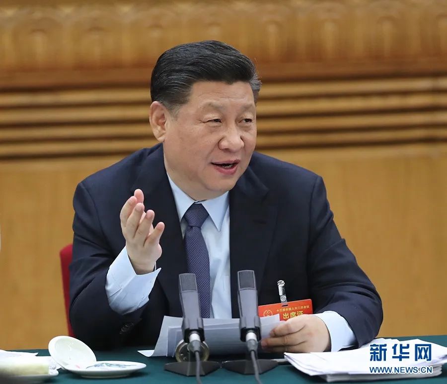 2019年3月7日，習(xí)近平參加十三屆全國人大二次會議甘肅代表團(tuán)的審議。新華社記者 鞠鵬 攝